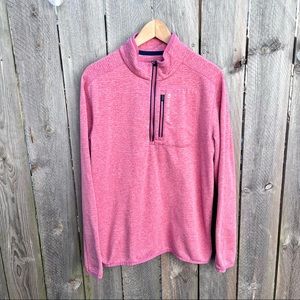 Vineyard Vines | 1/4 Zip Up Pink Nylon Sweatshirt With Breast Pocket Siz…